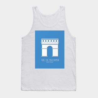 Arc de Triomphe Paris France Blue Background Tank Top